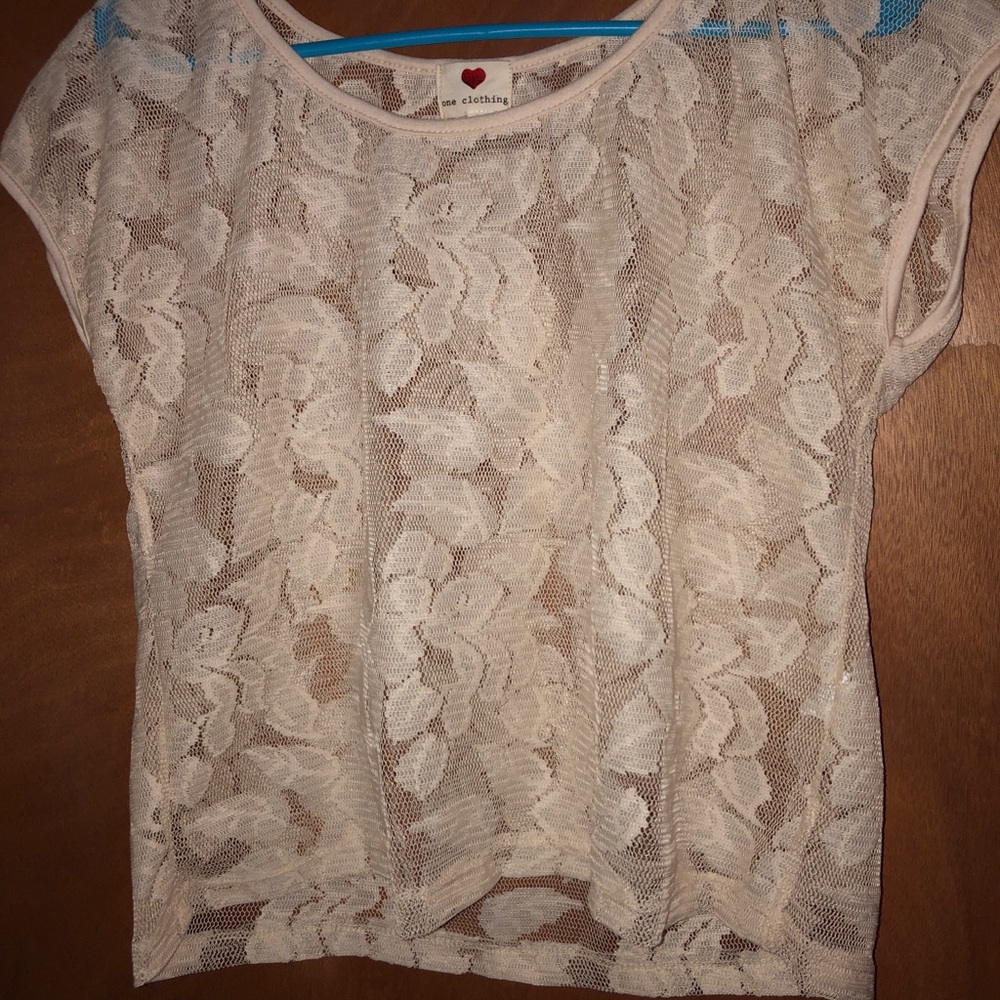 White see through top